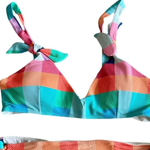 Paper London Lucia Bikini Top & Carla Bikini Bottoms Tropical Check Size M - Picture 4 of 6